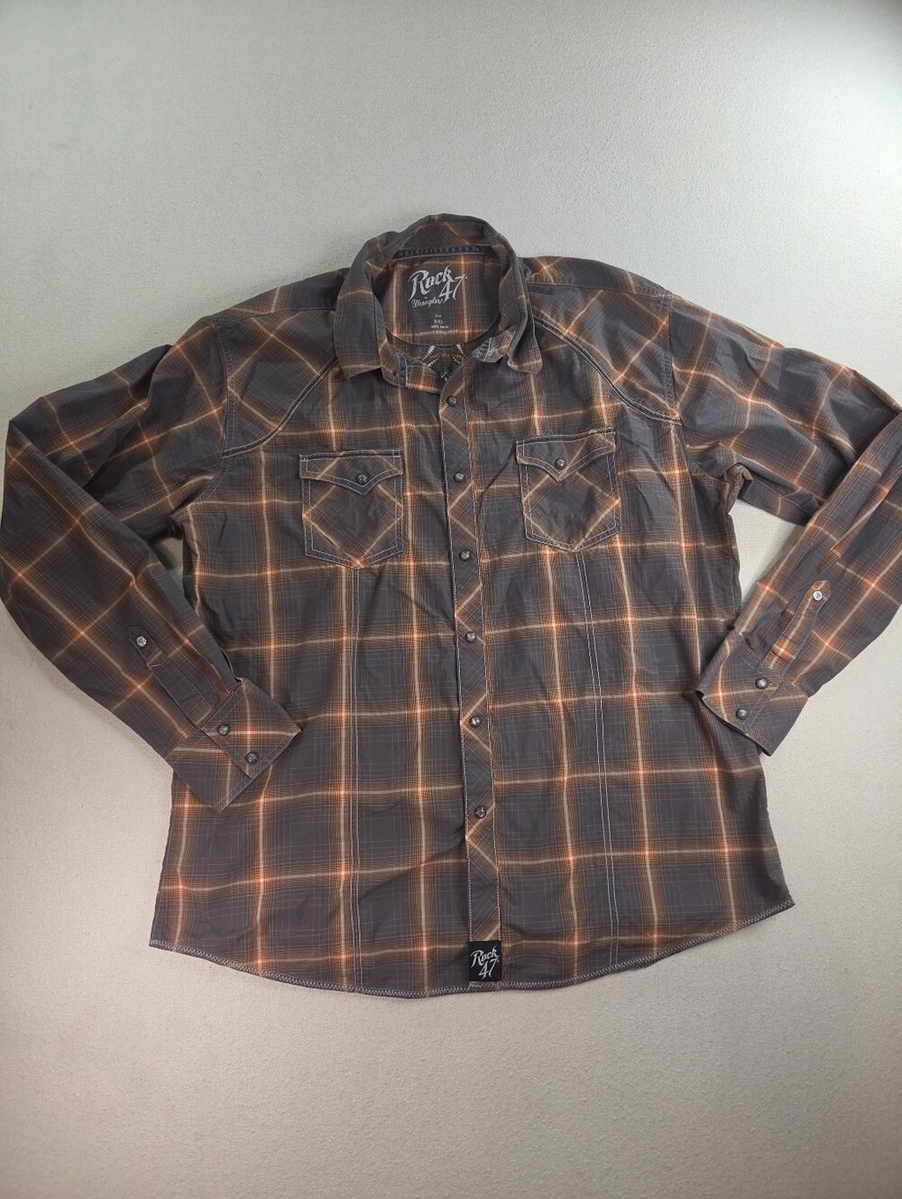 Rock 47 By Wrangler Pearl Snap Western Shirt XXL